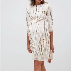 NWT TFNC Maternity sequin dress size US 6